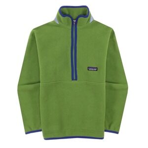 Patagonia Kids Synchilla Quarter Zip Fleece Pullover Green Small 65518 S4